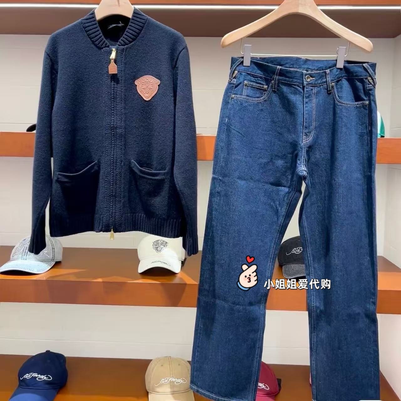 小姐姐Ed hardy潮牌专柜正品2025秋冬款男士针织衫E1RDM015-3680