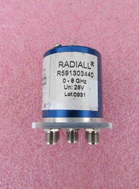 RADIALL R591303440 DC-6GHz SMA 28V SP4T 射频 高功率同轴开关