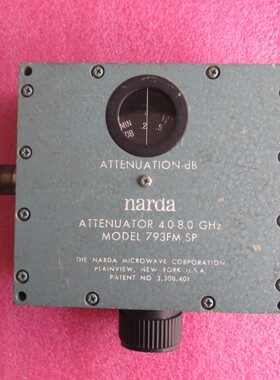 Narda 793FM-SP 2-18GHz 0-20dB N公-N母 射频同轴连续手调衰减器