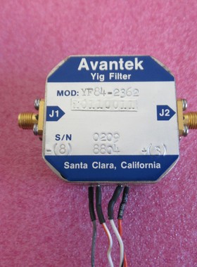 AVANTEK YF84-2362 2-20GHz 带宽20-30MHz SMA母 射频YIG滤波器