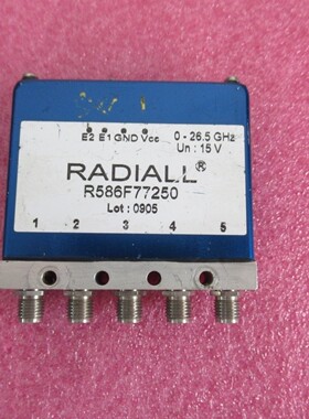 RADIALL进口 R586F77250 DC-26.5GHz 15V SMA 射频 SPDT同轴开关