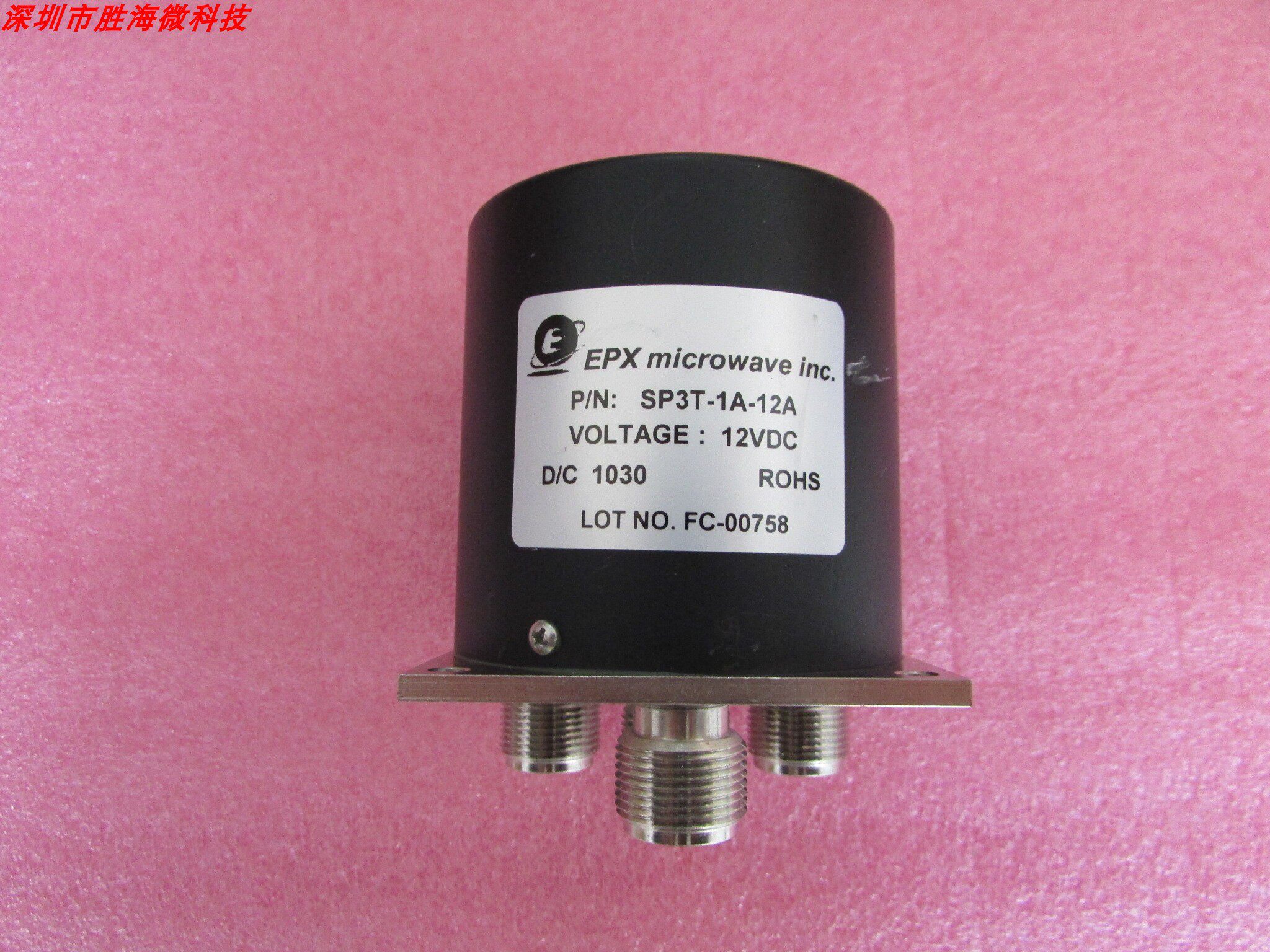 EPX 进口 SP3T-1A-12A DC-12GHz 12V 800W N 射频同轴SP3T开关
