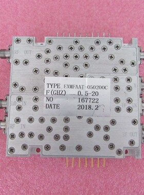 进口 5-20GHz 60dB增益可调 SMA 27dBm 射频数控增益可调放大器