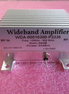 10-300MHz 36dB增益 33dBm/2W 12V SMA母 射频低频宽带功率放大器