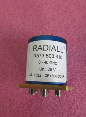 Radiall进口 R573803610 28V DC-40GHz 40W功率 SP6T微波同轴开关