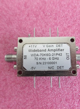 70KHz-6GHz 42dB增益 21dBm 0-25dB VGC 射频微波增益控制放大器