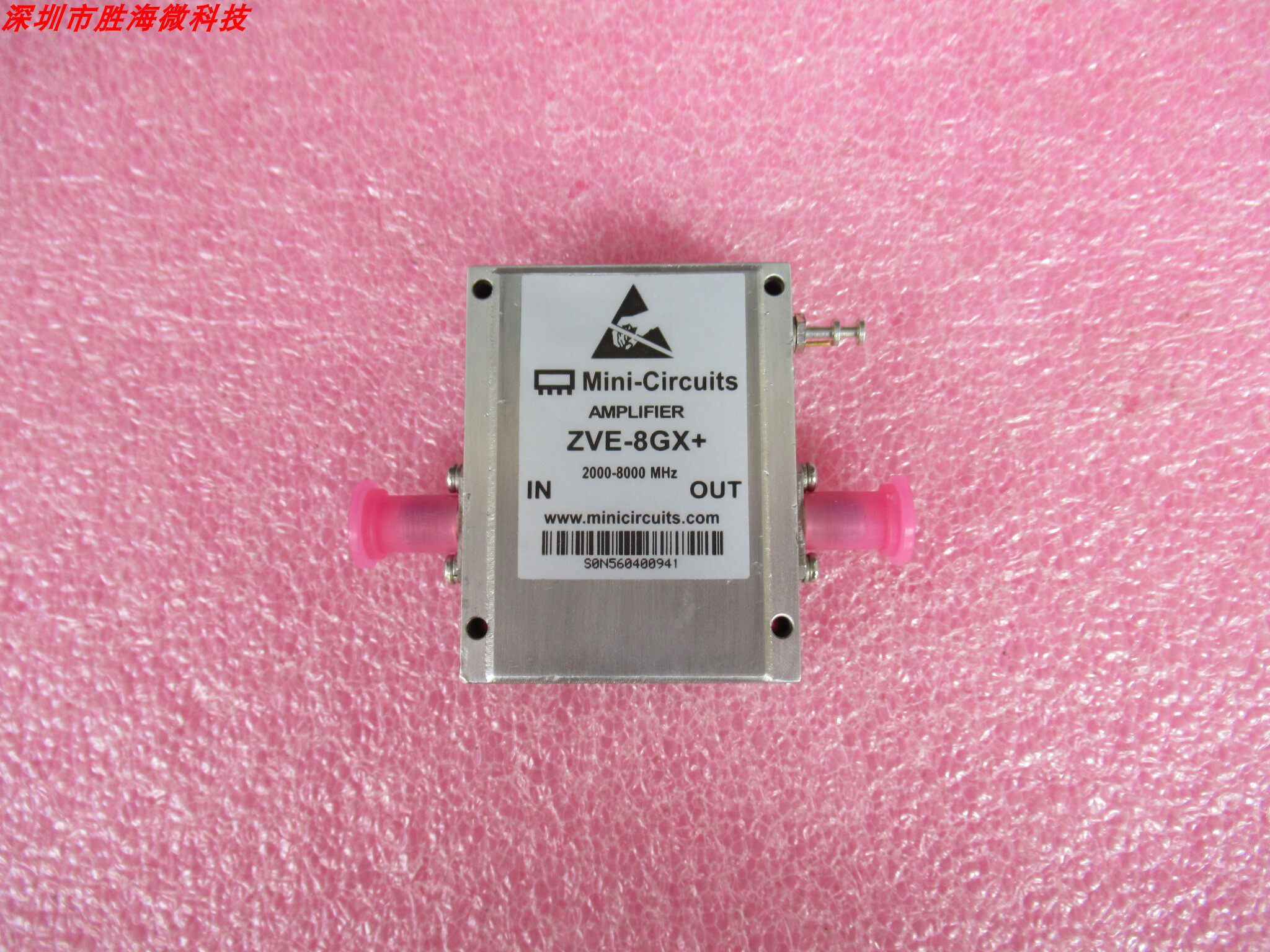 MINI ZVE-8GX+ 2-8GHz 30dB1W 射频微波 低噪声 高功率 放大器