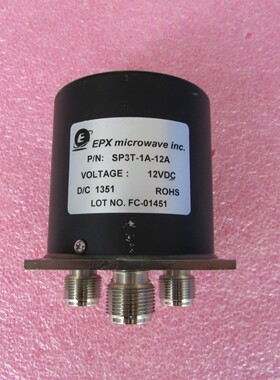 EPX SP3T-1A-12A DC-12GHz 12V 800W N SP3T 射频微波同轴开关