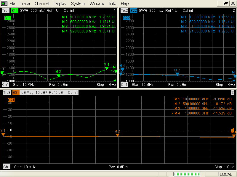 10-1000MHz SMA 30W 一分八 高隔离度 低损耗 射频同轴功分器