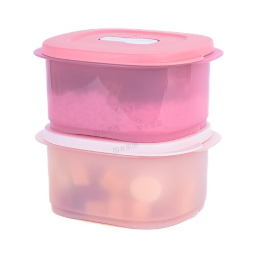 特百惠800ml微波层叠小方盒饭盒