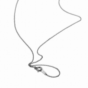 日本pt850铂金项链素链圆十字O字o字链珍珠链铂金锁骨链丨宽1.0mm