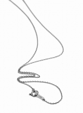 日本pt850铂金项链素链十字链O字链o字链铂金长链锁骨链丨宽0.8mm