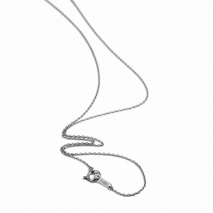 日本pt850铂金项链素链十字链O字链o字链铂金长链锁骨链丨宽0.8mm