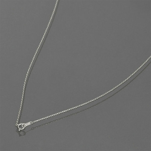 日本pt850铂金项链素链扭盒子链盒仔链 铂金细链锁骨链丨宽0.9mm