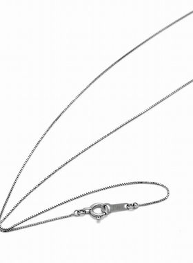 日本pt850铂金项链素链盒子链盒仔链 铂金锁骨链丨宽0.5mm