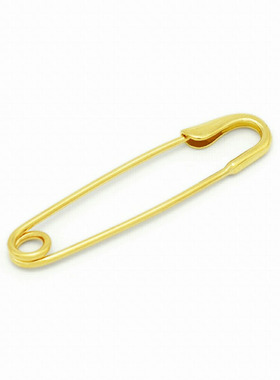 1个 日本18K黄金配件AU750 别针胸针diy首饰丨长40mm宽10mm