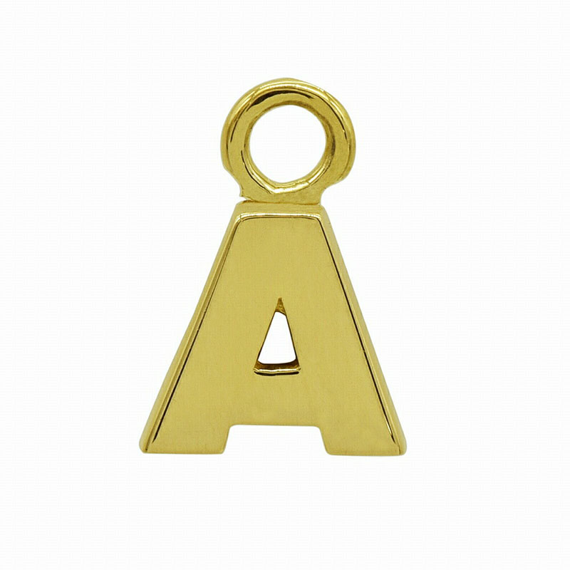 1个 日本18K黄金配件A英文字母SS码姓名首字丨长5.0mm 宽5.0mm