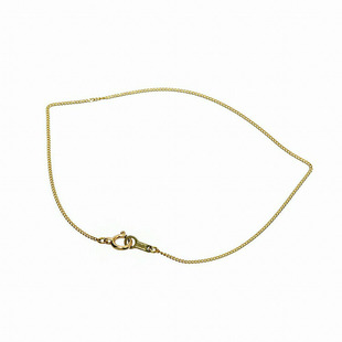 日本10k金黄金手饰10K金手链2切面喜平链侧身链古巴链｜宽0.8mm