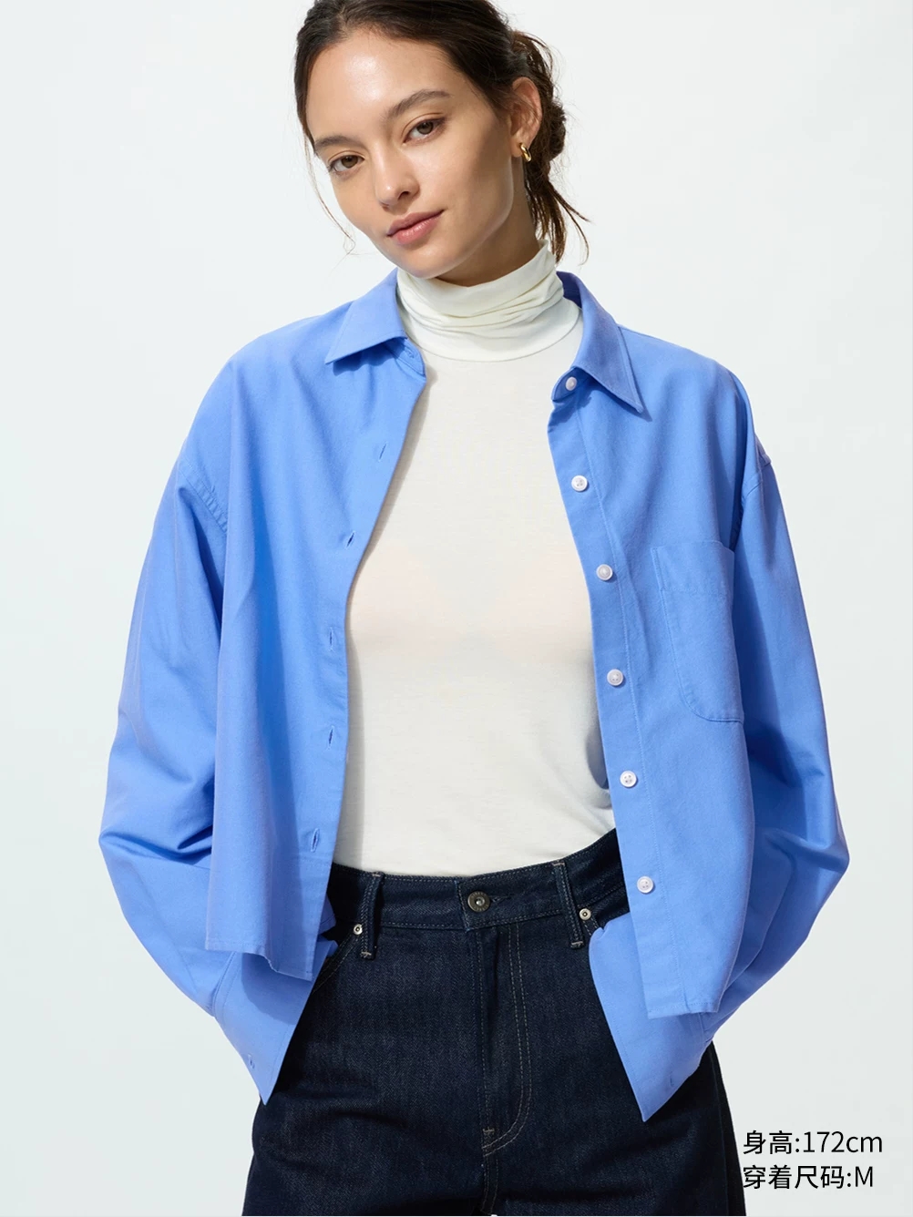 女装男装男女同款牛津纺箱型衬衫衬衣合作款秋冬休闲上衣479974