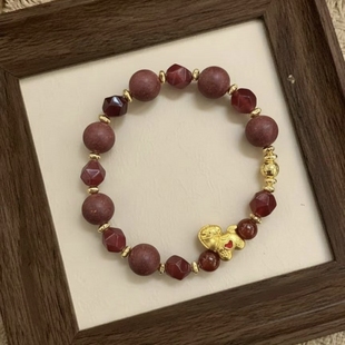 原创纯手工中药合香珠手串花蕊夫人玫瑰养生女款手链新中式送礼物