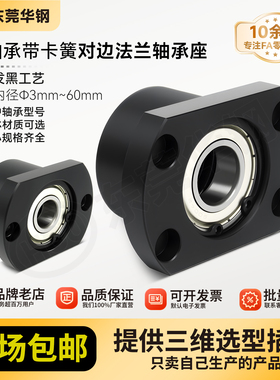 EHC带扣环双轴承对边法兰带座轴承座组件固定座BGCBB BFP21包邮50