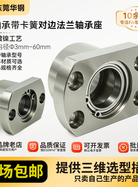 EHD带扣环双轴承对边法兰带座轴承座组件固定座BGCB BFP22包邮50