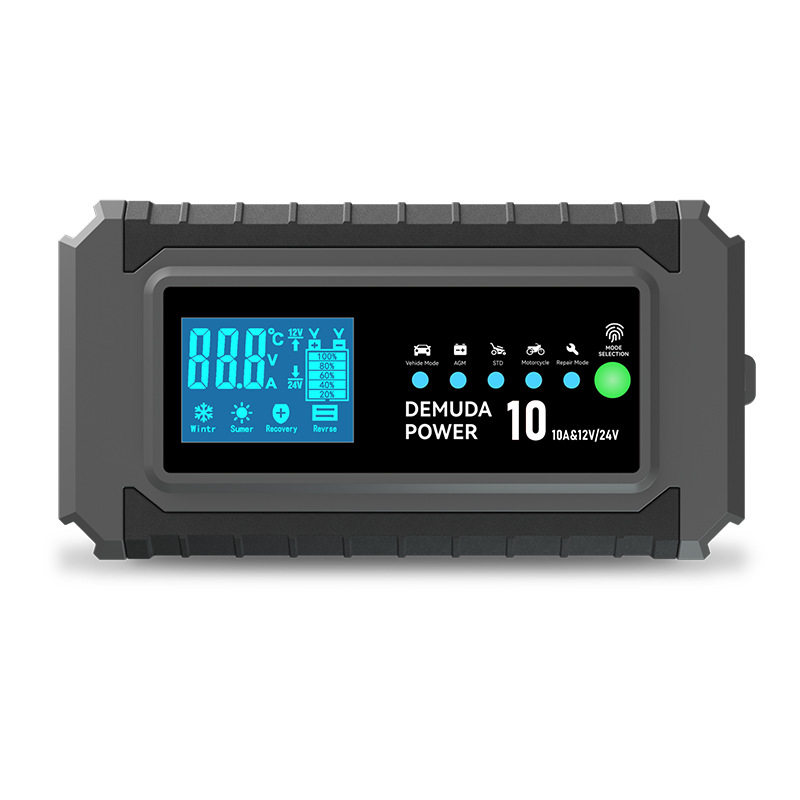 8A10A汽车电瓶充电器通用摩托车全智能自动修复电瓶充电器12v