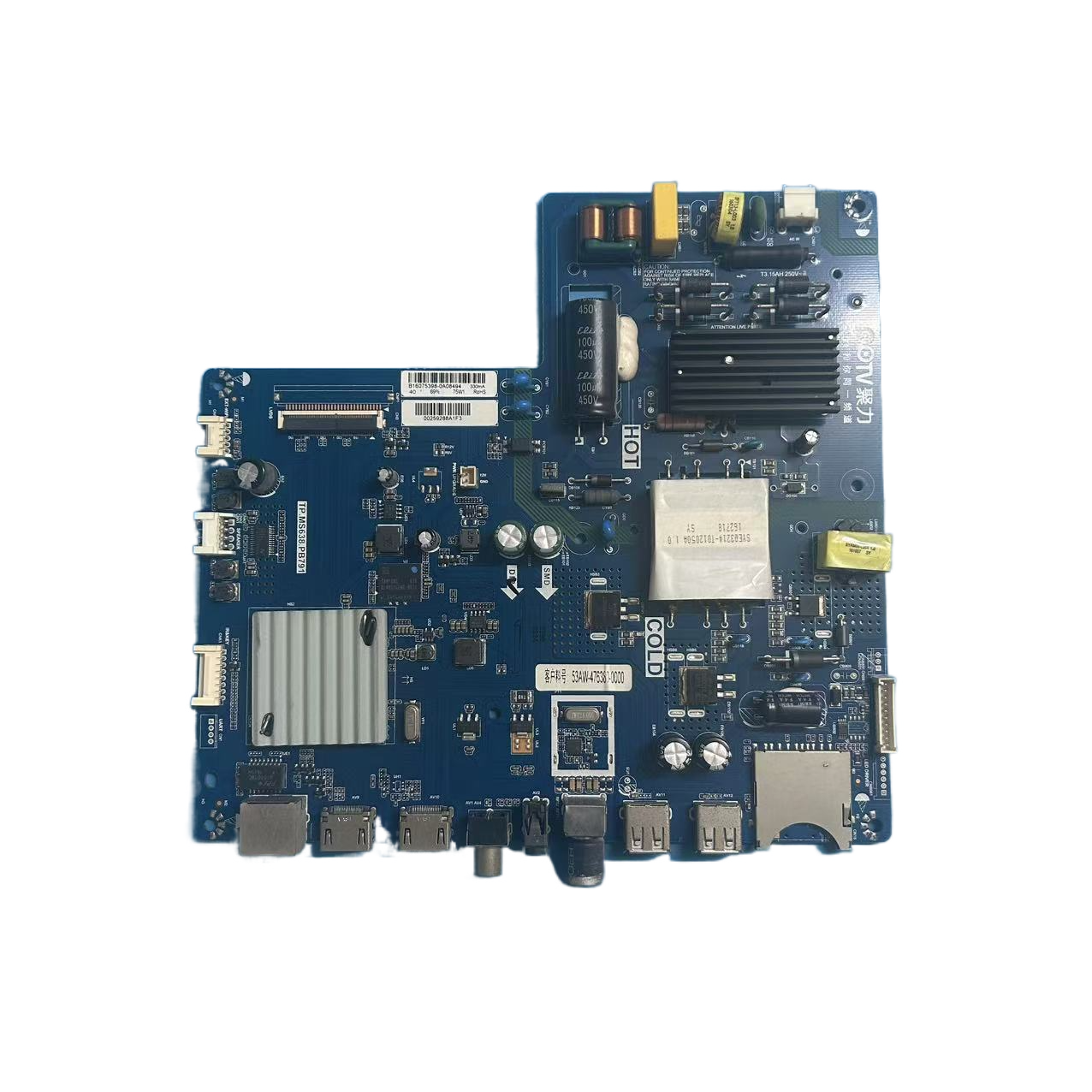 PPTV-40C2电视主板配屏