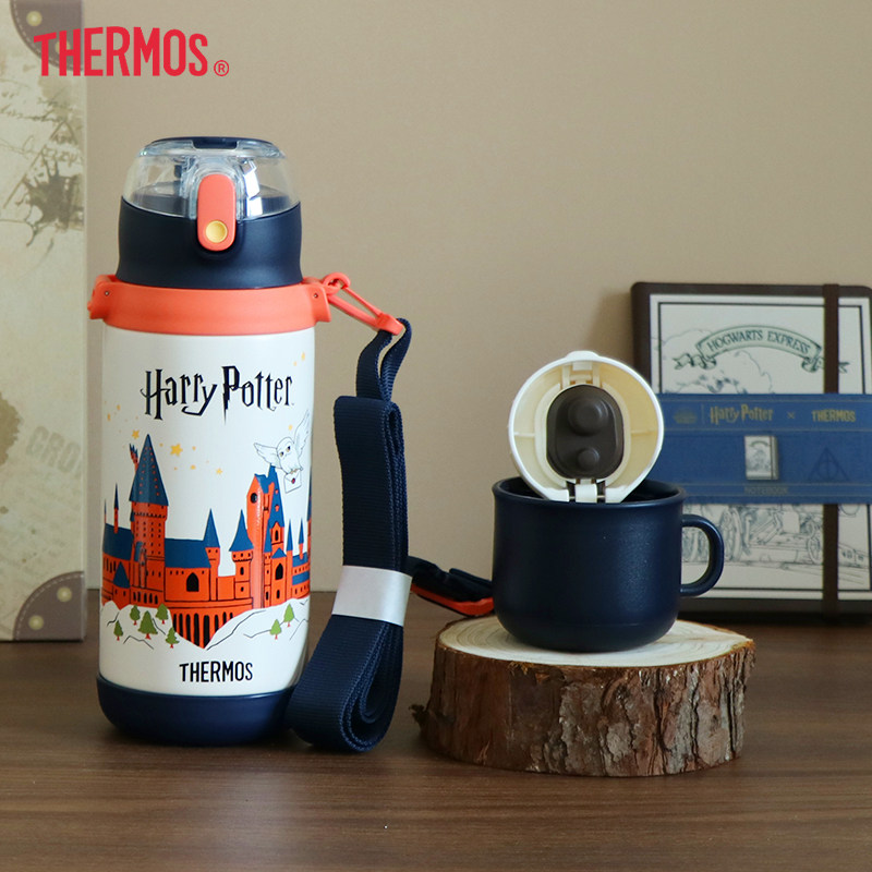 膳魔师旗舰店哈利波特儿童保温杯吸管杯直饮杯学生水杯上学水壶