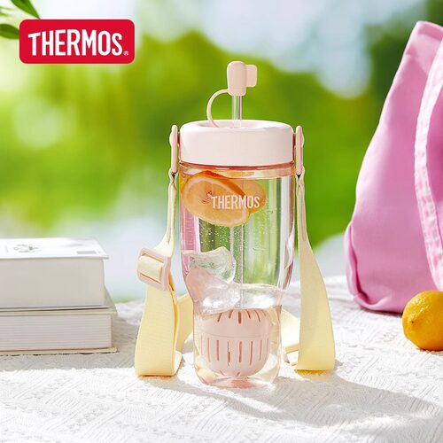 膳魔师水杯吸管杯塑料泡茶杯TCSY