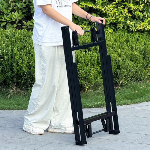 柔通长方形桌子支架折叠好收纳