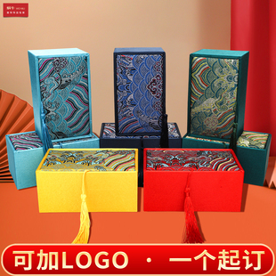 FBH波浪把件盒流苏古风盒文玩手串梳子首饰收纳盒礼品盒锦盒复古