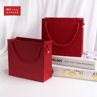 01STD拉丝手提袋购物袋礼品袋首饰包装纸袋珠宝收纳袋可定LOGO