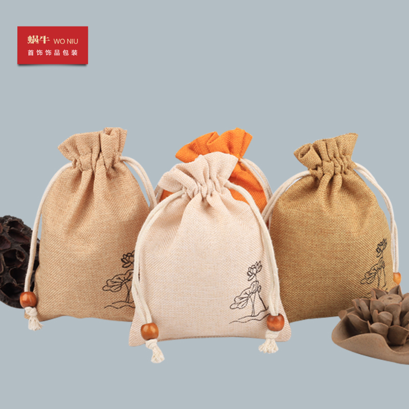 古玩收纳袋佛珠饰品袋荷花