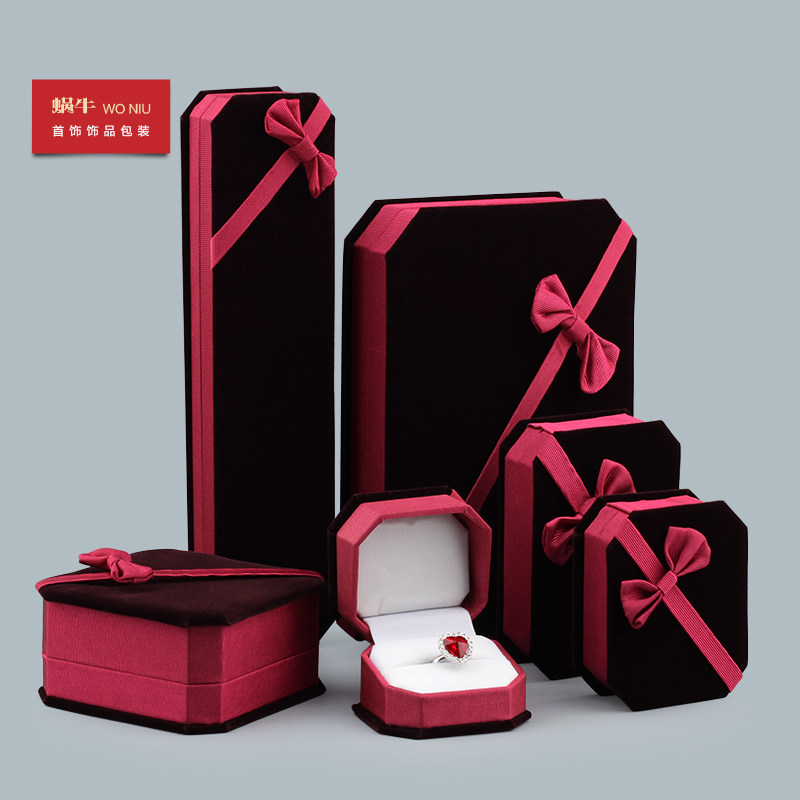 29LKBJ蝴蝶结八角绒布盒枣红首饰盒手镯盒吊坠盒戒指盒套装盒logo,饰品/流行首饰/时尚饰品新,首饰盒,淘宝优惠券,粉丝福利购,淘宝优惠卷