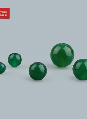 6MNZ绿玛瑙圆珠散珠隔珠配珠佛珠配件星月菩提水晶串珠手链配饰