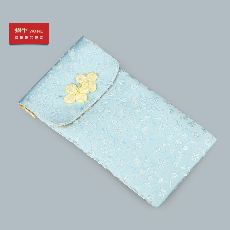 16SZD中国风特色丝绸挂脖手机袋卡套送老外实用礼品儿童斜跨小包