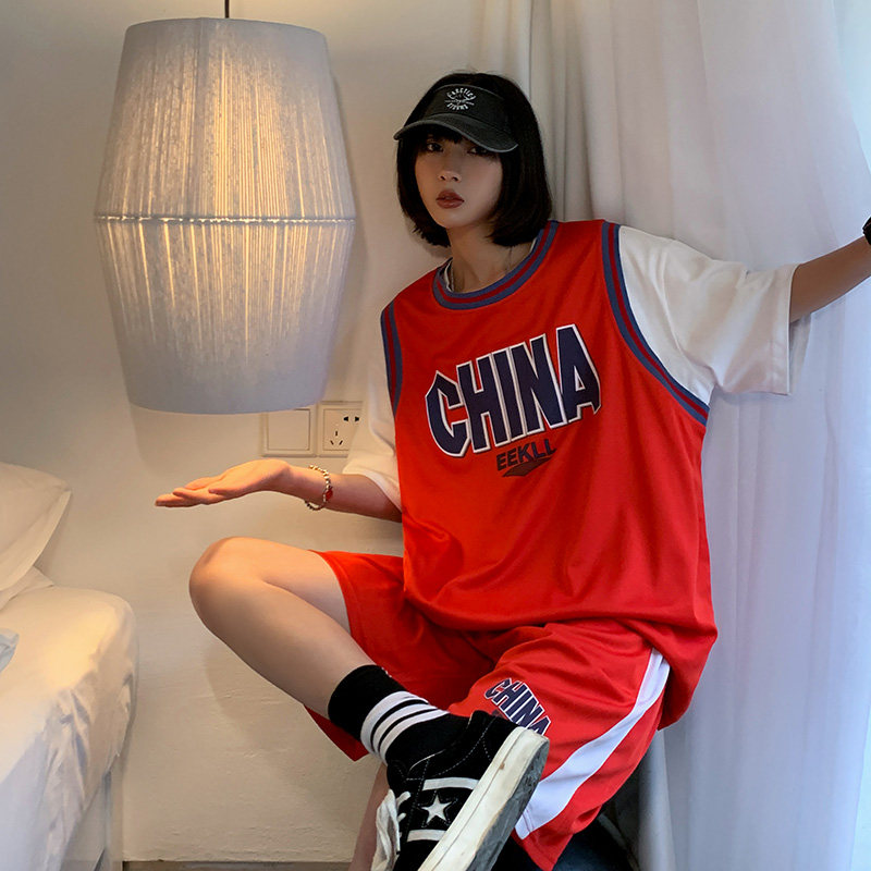 美式宽松休闲运动服男篮球服潮216C-P65,男装休闲套装,星座503-2