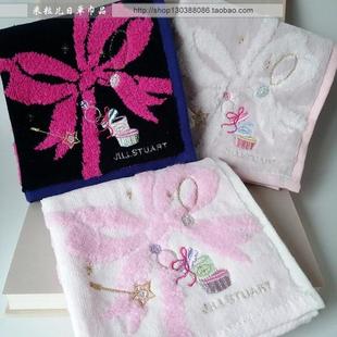 满三条 日单JILL吉尔纯棉剪绒提花刺绣柔软手帕小方巾 包邮