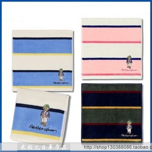 外贸日单纯棉polo剪绒提花刺绣大兵柔软吸水手帕小方巾