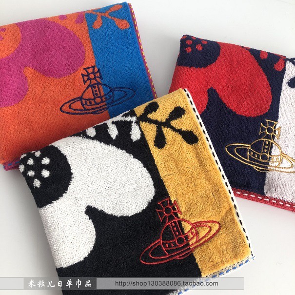 日单外贸土星地球仪剪绒刺绣手帕