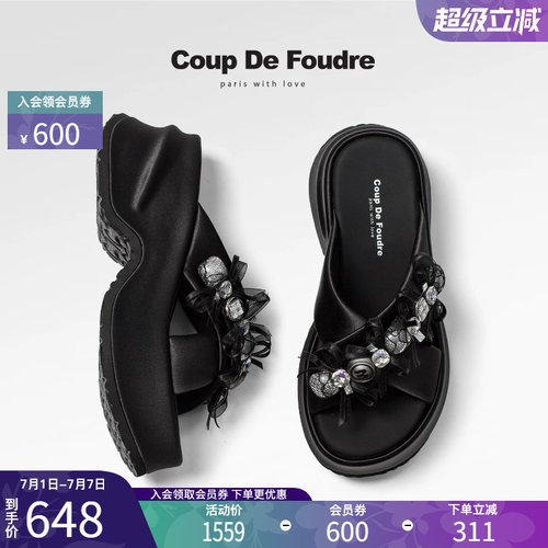 CDF时尚舒适蝴蝶结潮流一字拖