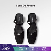 2025夏季 新款 时尚 CDF女鞋 气质穆勒拖鞋 编织方头简约轻便包头半拖