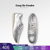 真皮透气简约休闲运动鞋 CDF女鞋 时尚 百搭轻便德训鞋 2025春季 新款