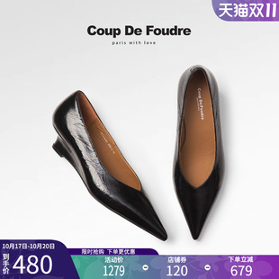 2025春季 简约浅口尖头舒适单鞋 新款 时尚 女 简约百搭通勤鞋 CDF女鞋