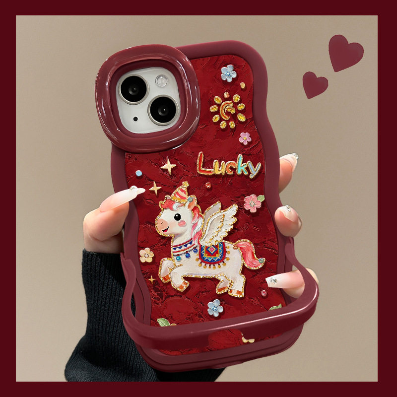 油画小马适用苹果17双支架手机壳9新款iPhone16promax华为mate60荣耀200保护vivox100/oppoReno14小米15/13套,3C数码配件,手机保护套/壳,淘宝优惠券,粉丝福利购,淘宝优惠卷