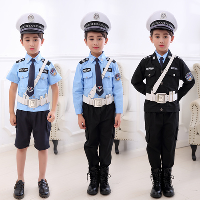 儿童警察服小警官衣服黑猫警长表演服男童特种兵迷彩服交警套装女