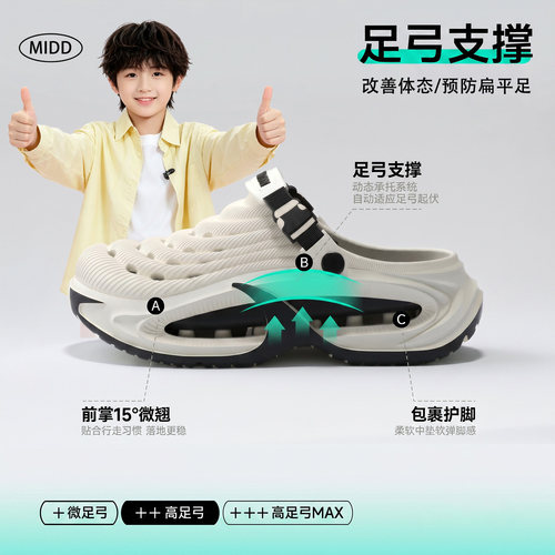儿童洞洞鞋男童夏季外穿足弓支撑