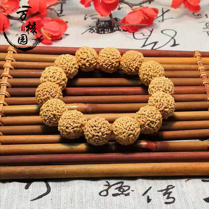 入门毕业级文玩珠宝配饰佛罗菩提佛螺手串金刚落地红108筐当筐东