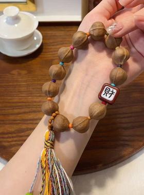 新款橄榄核原核手持搭配手工紫檀财等diy文玩手持挂件 原创